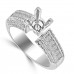 1.00 ct Ladies Princess Cut Diamond Semi Mount Ring 